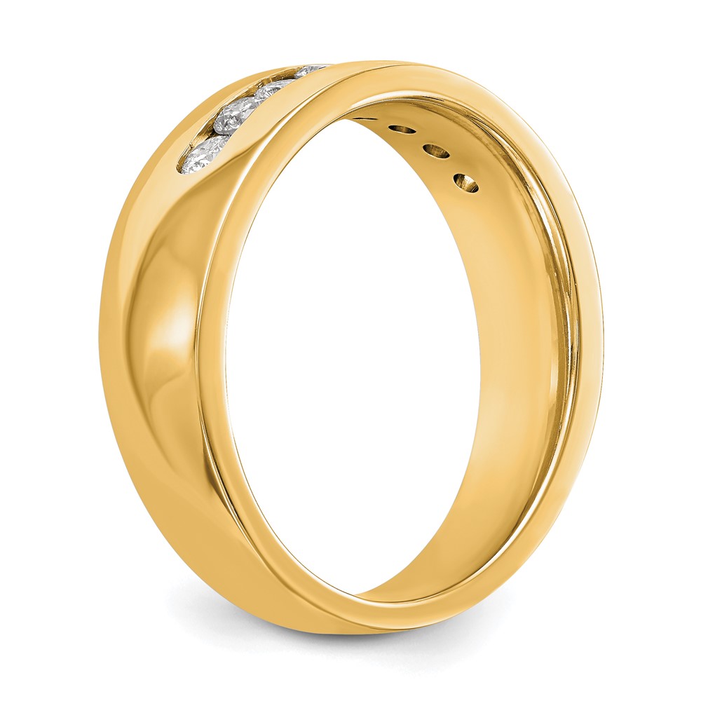 True Origin 14k Men's 1/2 carat Lab Grown Diamond VS DEF Channel Band (RM3466B-052-YLD)