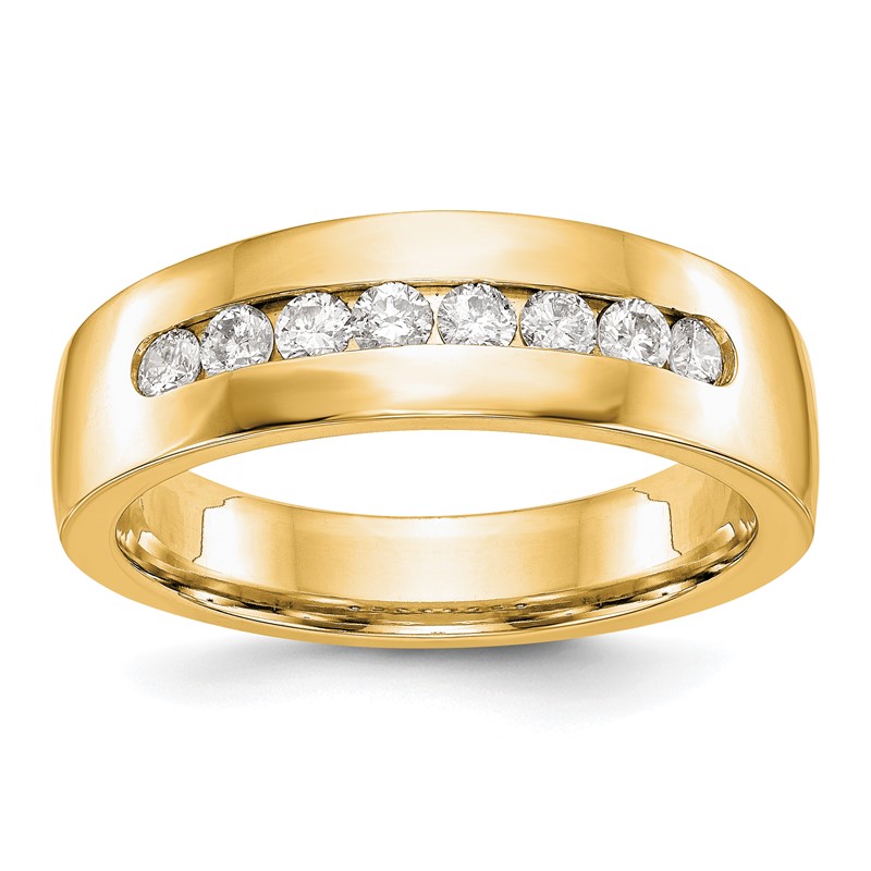 True Origin 14k Men's 1/2 carat Lab Grown Diamond VS DEF Channel Band