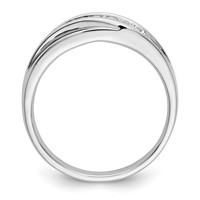 IBGoodman 14K White Gold 0.25 Carat Lab Grown Diamond VS SI+ G+ Complete Men's Ring view 3