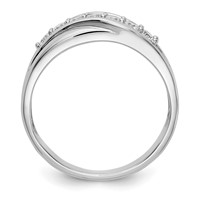 IBGoodman 14K White Gold 0.50 Carat Lab Grown Diamond VS SI+ G+ Seven Stone Complete Men's Ring view 2