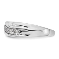 IBGoodman 14K White Gold 0.50 Carat Lab Grown Diamond VS SI+ G+ Seven Stone Complete Men's Ring view 4