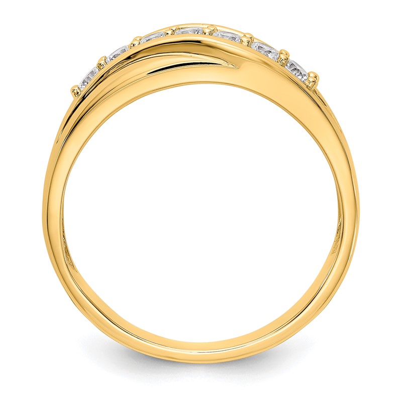 IBGoodman 14k 1/2 carat Lab Grown Diamond VS/SI+ G+ Seven Stone Complete Men's Ring