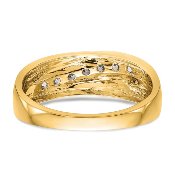14K Yellow Gold 7-Stone (Holds 7-2.6mm Round) Men's Band Mounting