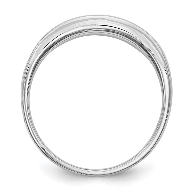 14K White Gold Lab Grown Diamond VS/SI+ G+ Men's Band