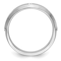 True Origin 14K White Gold Men's 0.17 Carat Lab Grown Diamond VS+ F+ Complete Band view 2
