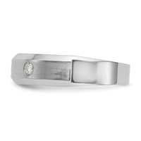True Origin 14K White Gold Men's 0.17 Carat Lab Grown Diamond VS+ F+ Complete Band view 3