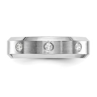 True Origin 14K White Gold Men's 0.17 Carat Lab Grown Diamond VS+ F+ Complete Band view 4