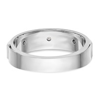 True Origin 14K White Gold Men's 0.17 Carat Lab Grown Diamond VS+ F+ Complete Band view 5