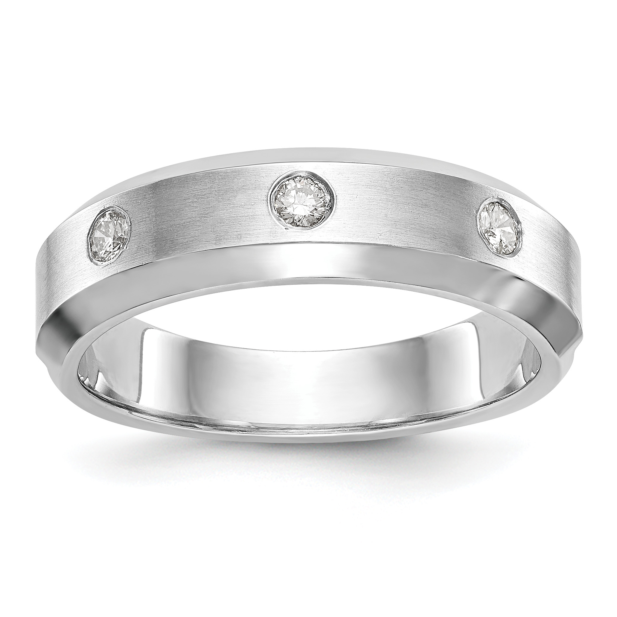True Origin 14K White Gold Men's 1/6 carat Lab Grown Diamond VS  D E F Band (RM3481B-015-WLD)