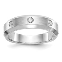 True Origin 14K White Gold Men's 0.17 Carat Lab Grown Diamond VS+ F+ Complete Band view 1