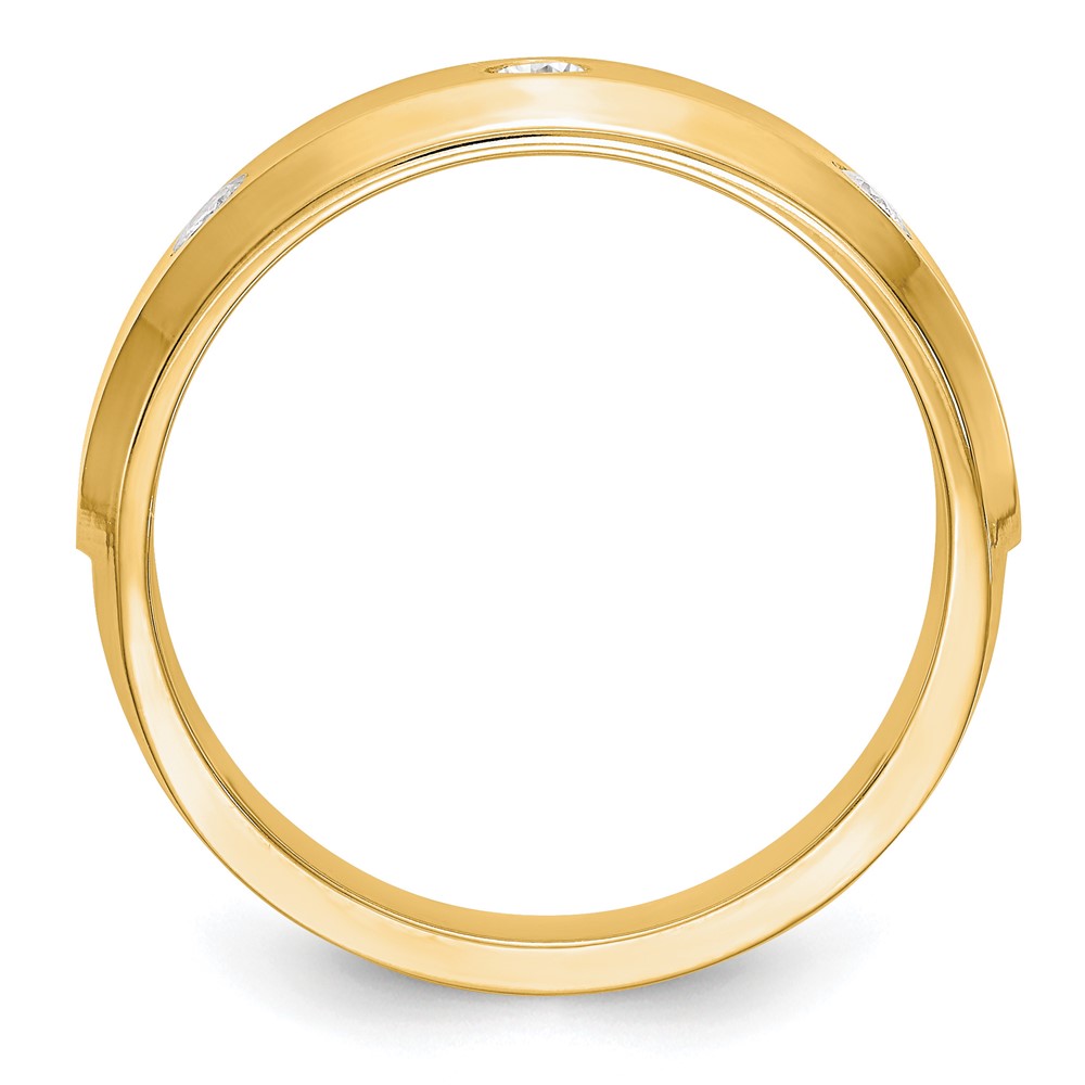 True Origin 14K Men's 1/6 carat Lab Grown Diamond VS  D E F Band (RM3481B-015-YLD)