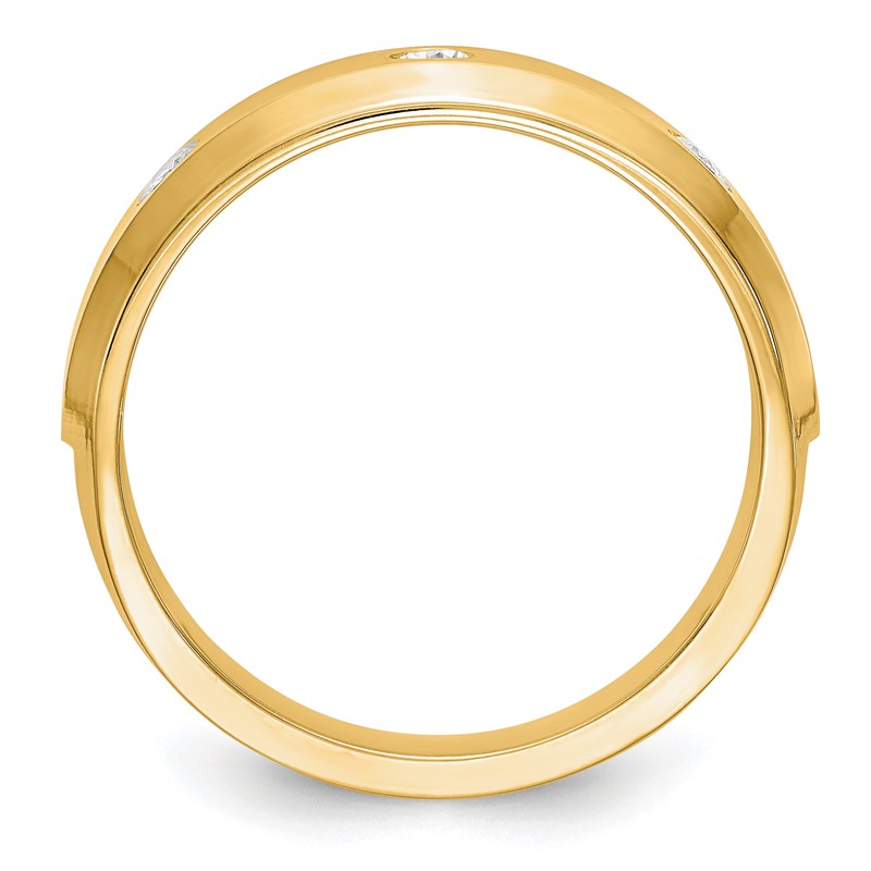 True Origin 14K Men's 1/6 carat Lab Grown Diamond VS  D E F Band