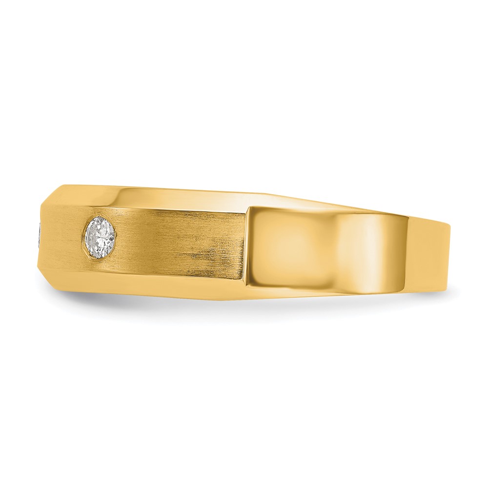 True Origin 14K Men's 1/6 carat Lab Grown Diamond VS  D E F Band (RM3481B-015-YLD)