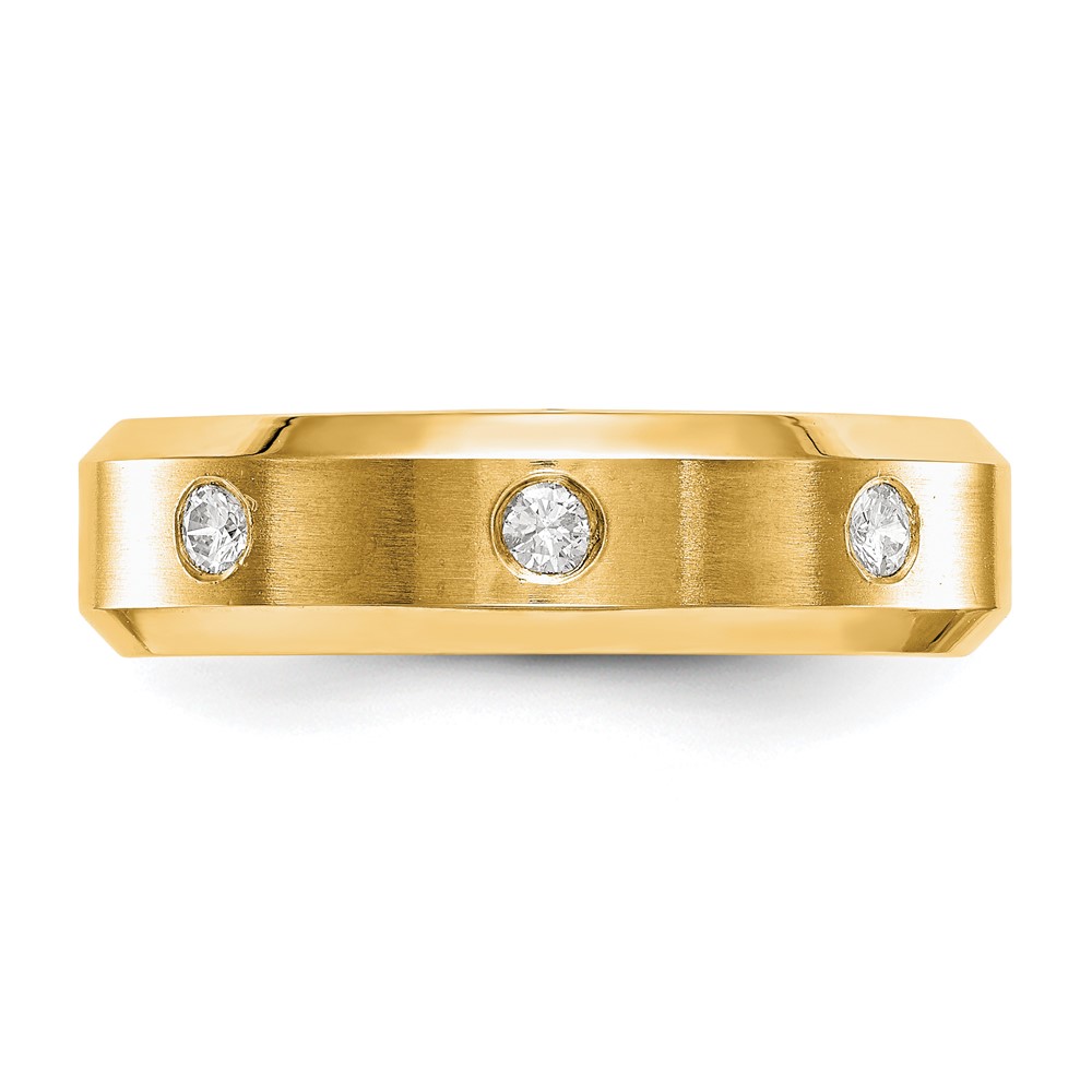 True Origin 14K Men's 1/6 carat Lab Grown Diamond VS  D E F Band (RM3481B-015-YLD)
