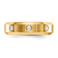 True Origin 14K Yellow Gold Men's 0.17 Carat Lab Grown Diamond VS+ F+ Complete Band view 4