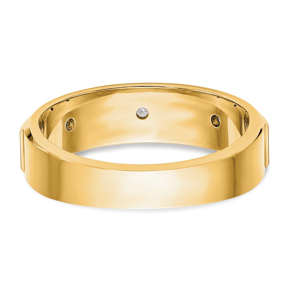 True Origin 14K Men's 1/6 carat Lab Grown Diamond VS  D E F Band (RM3481B-015-YLD)