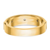 True Origin 14K Yellow Gold Men's 0.17 Carat Lab Grown Diamond VS+ F+ Complete Band view 5