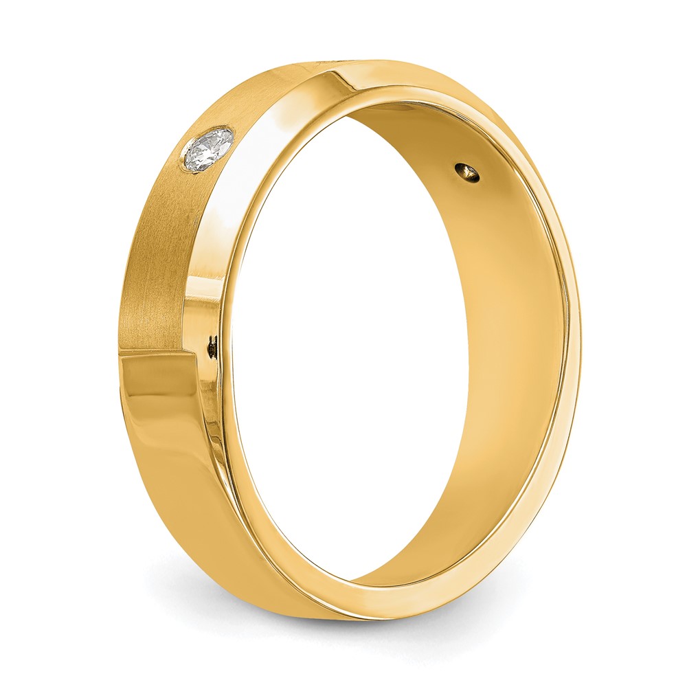True Origin 14K Men's 1/6 carat Lab Grown Diamond VS  D E F Band (RM3481B-015-YLD)