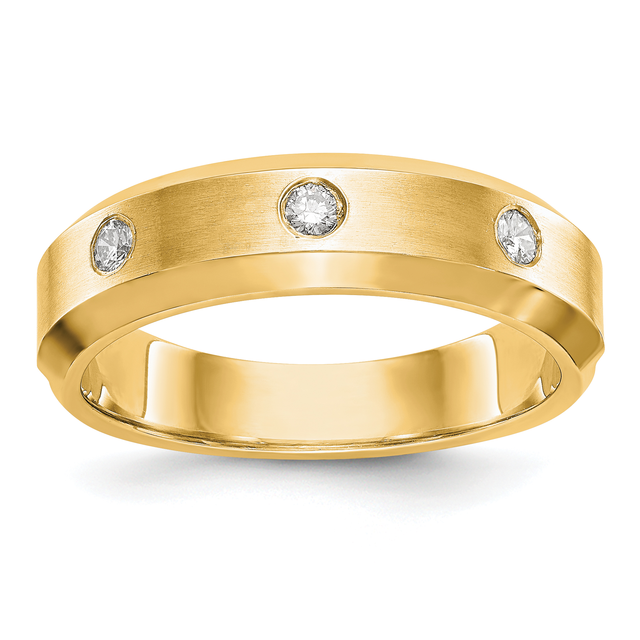 True Origin 14K Men's 1/6 carat Lab Grown Diamond VS  D E F Band (RM3481B-015-YLD)