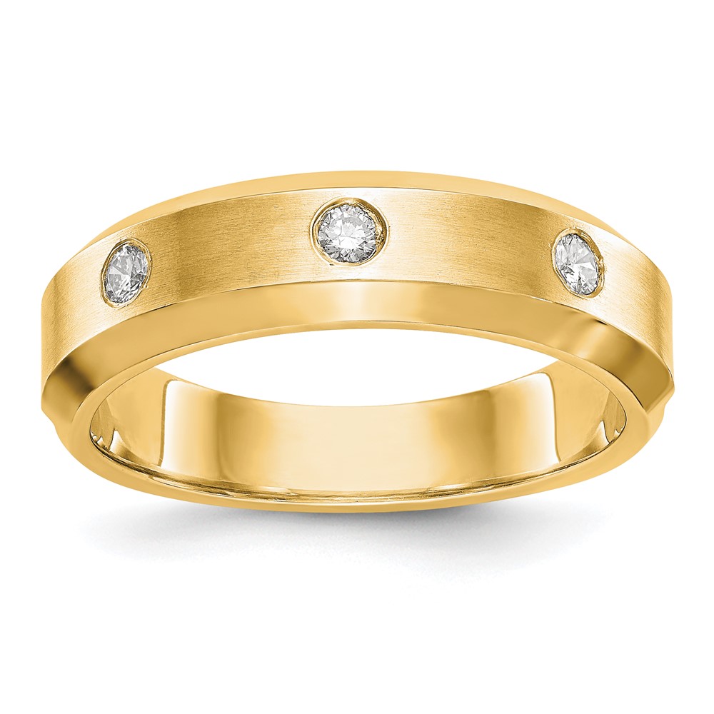 True Origin 14K Men's 1/6 carat Lab Grown Diamond VS  D E F Band (RM3481B-015-YLD)