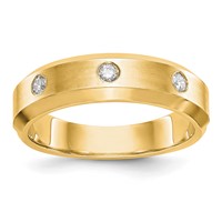 True Origin 14K Yellow Gold Men's 0.17 Carat Lab Grown Diamond VS+ F+ Complete Band view 1