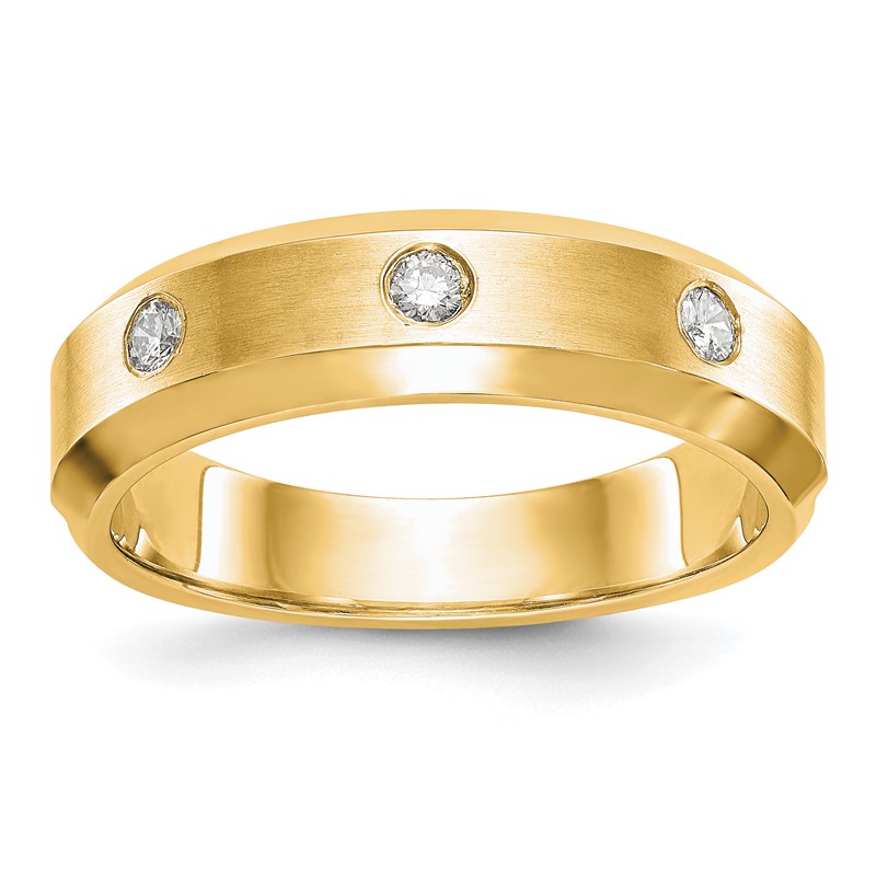 True Origin 14K Men's 1/6 carat Lab Grown Diamond VS  D E F Band