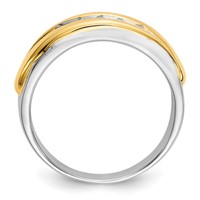IBGoodman 14K Two-tone 0.38 Carat Lab Grown Diamond VS SI+ G+ Complete Men's Ring view 2