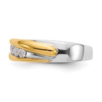 IBGoodman 14K Two-tone 0.38 Carat Lab Grown Diamond VS SI+ G+ Complete Men's Ring view 4