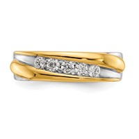 IBGoodman 14K Two-tone 0.38 Carat Lab Grown Diamond VS SI+ G+ Complete Men's Ring view 3