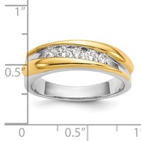 IBGoodman 14K Two-tone 0.38 Carat Lab Grown Diamond VS SI+ G+ Complete Men's Ring view 5