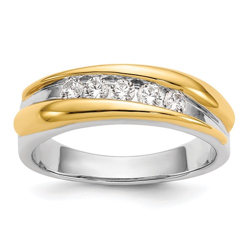 IBGoodman 14K Two-tone 0.38 Carat Lab Grown Diamond VS SI+ G+ Complete Men's Ring