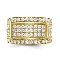 IBGoodman 10K Yellow Gold 3 Carat Lab Grown Diamond VS SI+ G+ Men's Ring view 4