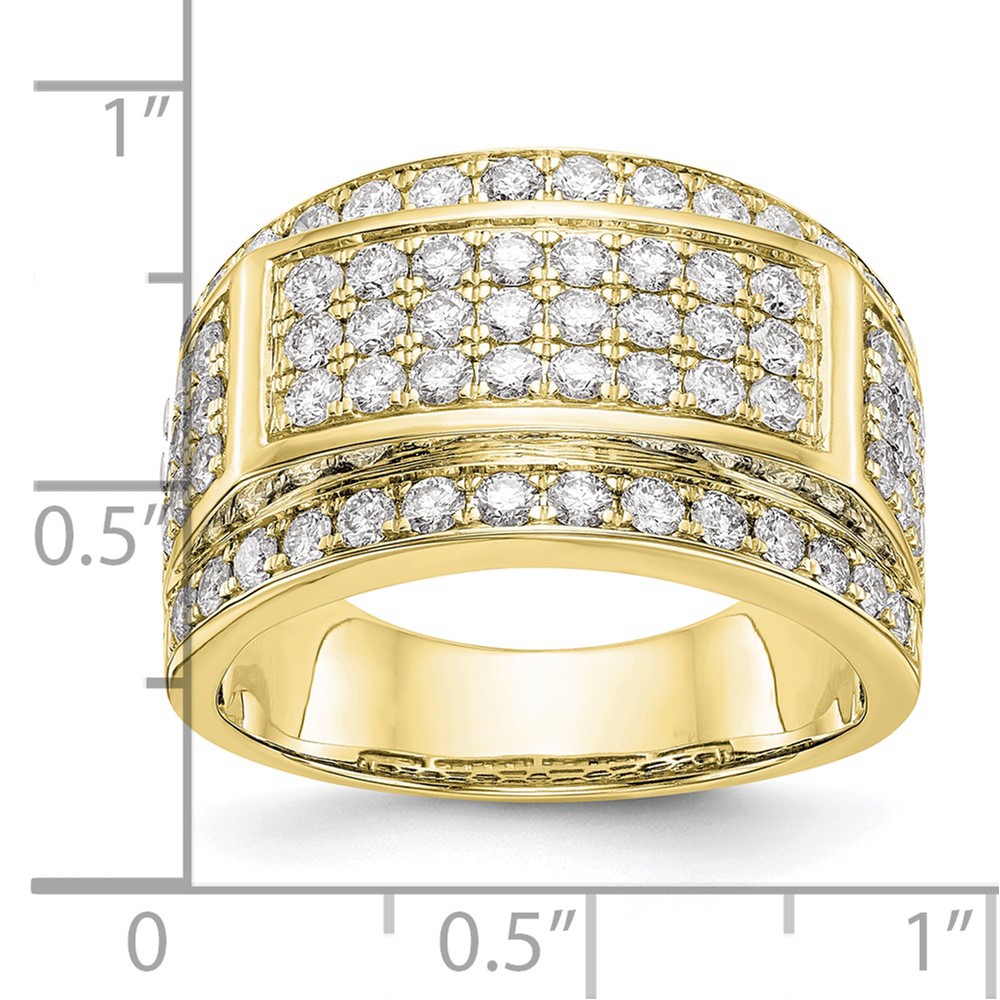 IBGoodman 14k 2 carat Lab Grown Diamond VS/SI+ G+ Men's Ring (RM3489B-206-10YLG)