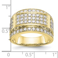 IBGoodman 10K Yellow Gold 2 Carat Lab Grown Diamond VS SI+ G+ Men's Ring view 4