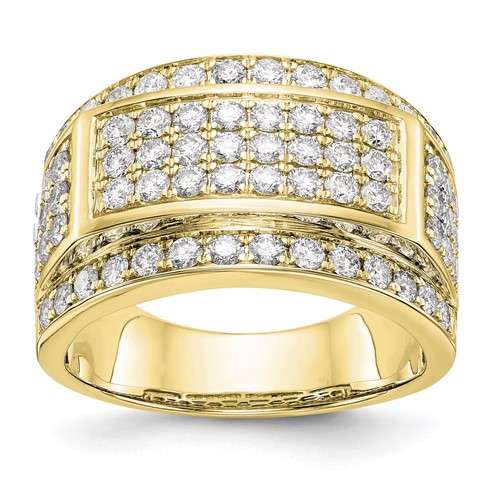 IBGoodman 14K Yellow Gold 2 Carat Lab Grown Diamond VS SI+ G+ Men's Ring