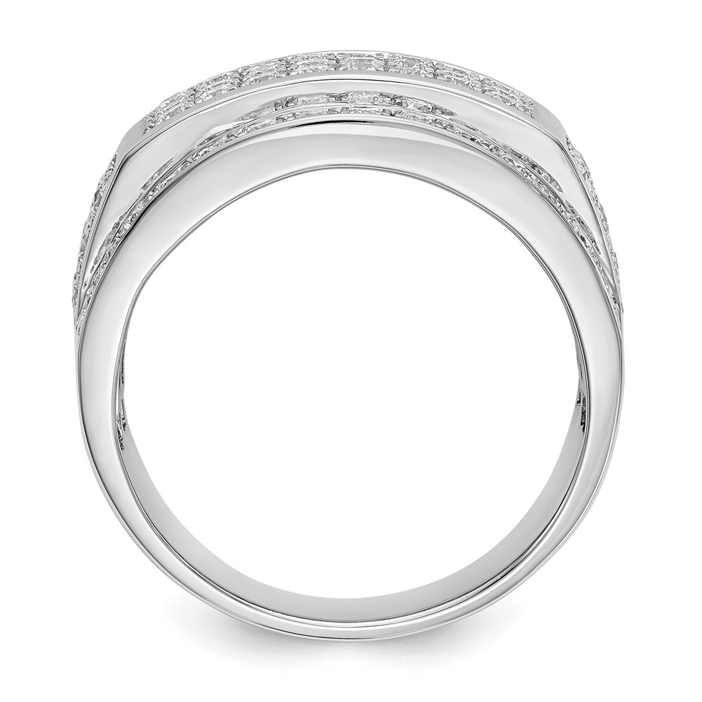 IBGoodman 10k White Gold 2 carat Lab Grown Diamond VS/SI+ G+ Men's Ring (RM3489B-206-0WLG)