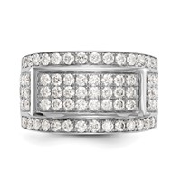 IBGoodman 10K White Gold 2 Carat Lab Grown Diamond VS SI+ G+ Men's Ring view 5