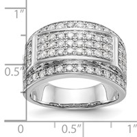 IBGoodman 10K White Gold 2 Carat Lab Grown Diamond VS SI+ G+ Men's Ring view 3