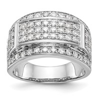 IBGoodman 10K White Gold 2 Carat Lab Grown Diamond VS SI+ G+ Men's Ring view 1