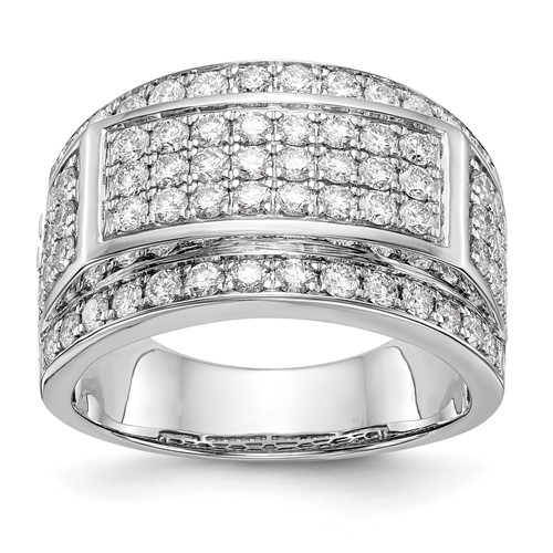 IB Goodman 14K White Gold Pave 2 carat Diamond Complete Mens Band