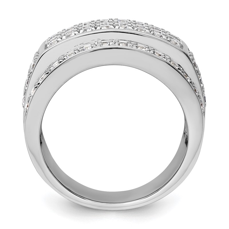 True Origin 14k White Gold Men's 3 carat Lab Grown Diamond VS D E F Heirloom Ring