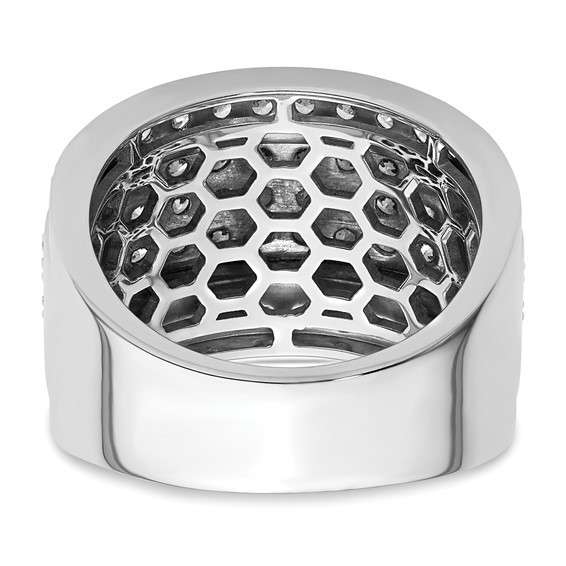 True Origin 14K White Gold Men's 3 carat Lab Grown Diamond VS+ F+ Complete Heirloom Ring