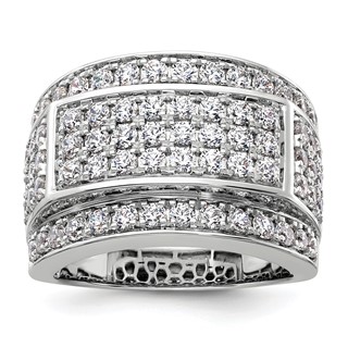 True Origin 14K White Gold Men's 3 carat Lab Grown Diamond VS+ F+ Complete Heirloom Ring