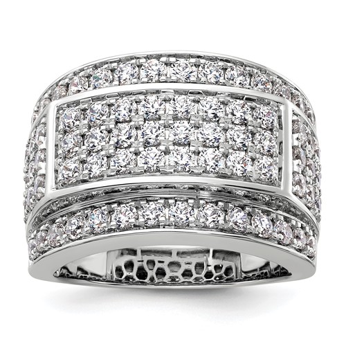 True Origin 14K White Gold Men's 3 Carat Lab Grown Diamond VS+ F+ Complete Heirloom Ring
