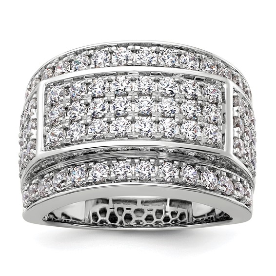 True Origin 14K White Gold Men's 3 carat Lab Grown Diamond VS+ F+ Complete Heirloom Ring
