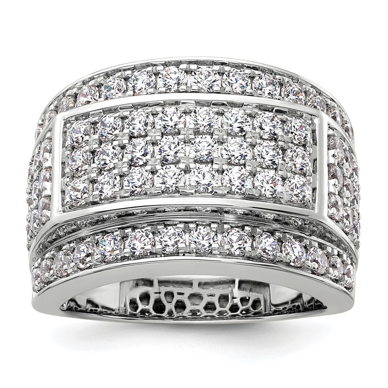 True Origin 14k White Gold Men's 3 carat Lab Grown Diamond VS D E F Heirloom Ring