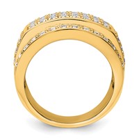 True Origin 14K Yellow Gold Men's 3 Carat Lab Grown Diamond VS+ F+ Complete Heirloom Ring view 2