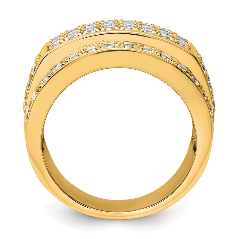 True Origin 14k Men's 3 carat Lab Grown Diamond VS D E F Heirloom Ring