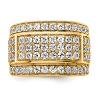 True Origin 14K Yellow Gold Men's 3 Carat Lab Grown Diamond VS+ F+ Complete Heirloom Ring view 4