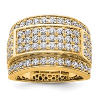 True Origin 14K Yellow Gold Men's 3 Carat Lab Grown Diamond VS+ F+ Complete Heirloom Ring view 1